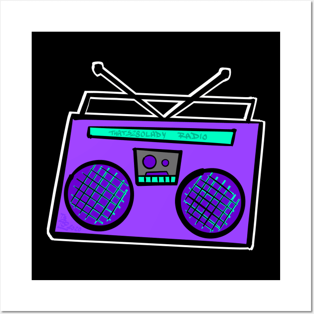 Purple Boombox Wall Art by That5280Lady